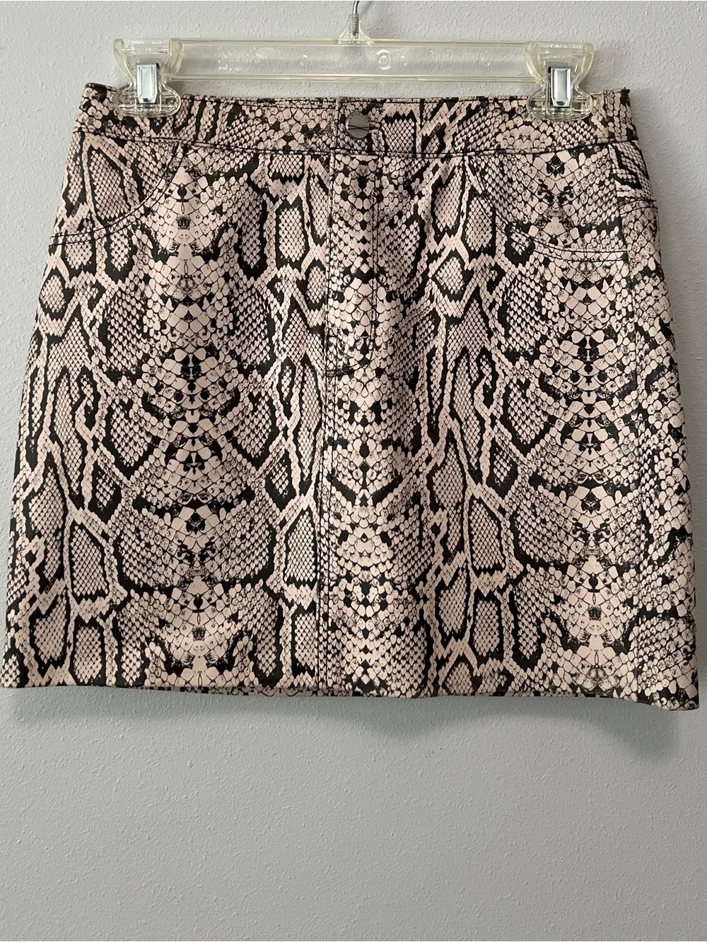 Lamarque Snake Print Leather Mini Skirt Size S